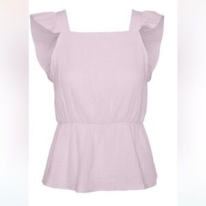 Vero Moda Natali Peplum Top in parfait Pink, XS